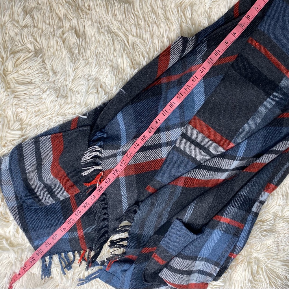 Westbound Open Front Fringe Bottom Plaid Vest - image 4